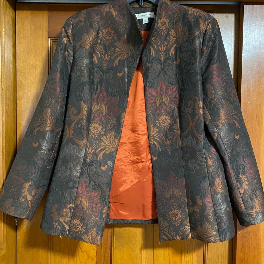 Orange & Brown Blazer Jacket